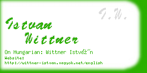 istvan wittner business card